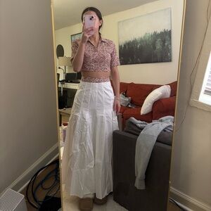 Elegant White Maxi Skirt